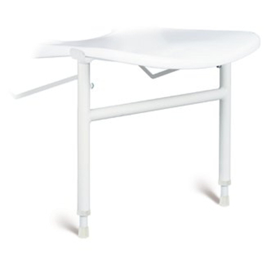 Handicare Linido dubbele hulppootset v douchezitjes rvs gecoat wit