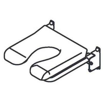 Handicare Handicare Linido douchezitting met zachte zitting (muur tot voorzijde 500mm) RVS wit