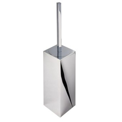 Geesa Modern Art Toiletborstel met houder Chroom (witte borstelkop)
