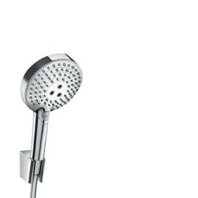 Hansgrohe Raindance Select S PorterS badset met Raind. Select S 120 3jet PowderRain handdouche met wandhouder met Isiflex`B doucheslang 160cm chroom