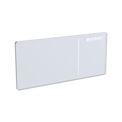 Geberit Omega70 bedieningplaat, 2-toets spoeling frontbediening voor toilet 11.2x5cm glas wit