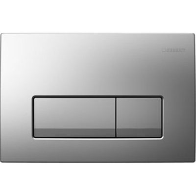 Geberit Delta 51 bedieningplaat met dualflush frontbediening voor toilet 24.6x16.4cm chroom mat TWEEDEKANS