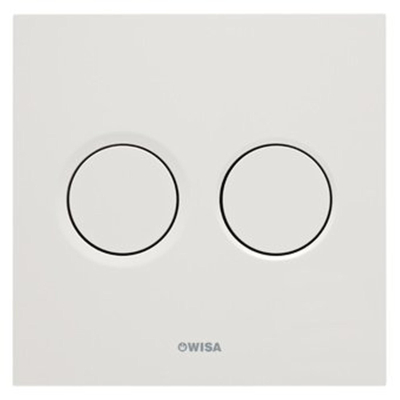 Wisa Luga bedieningsplaat kunststof pneumatisch 16x16cm met dualflush voor XS WC element mat chroom TWEEDEKANS