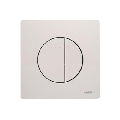 Wisa 3100 Carre bedieningsplaat voor frontbediening 2 knops pergamon OUTLETSTORE