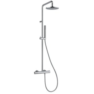 Plieger Napoli douchesysteem thermostatisch met hoofddouche Ø20cm met handdouche staafmodel m.1 stand chroom BU85RM2151CR