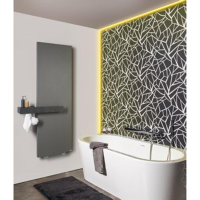 Vasco Niva N1L1-EL-B design radiator elektrisch met blower 1825x620mm, 2250W zwart structuur (RAL9005) OUTLETSTORE