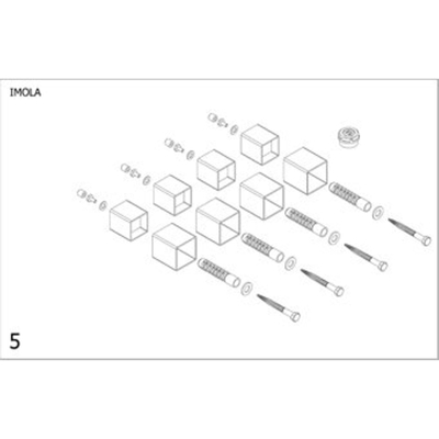 Plieger Imola bevestigingsset designradiator Imola zandsteen (S13)