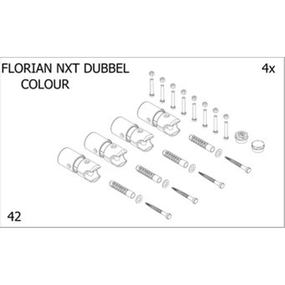 Plieger Florian Nxt bevestigingsset designradiator dubbel Florian Nxt donkergrijs