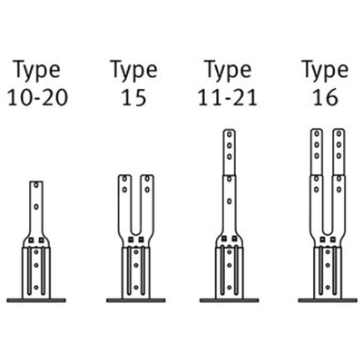 Jaga Tempo Tempo verstelbare voet standaard type 15