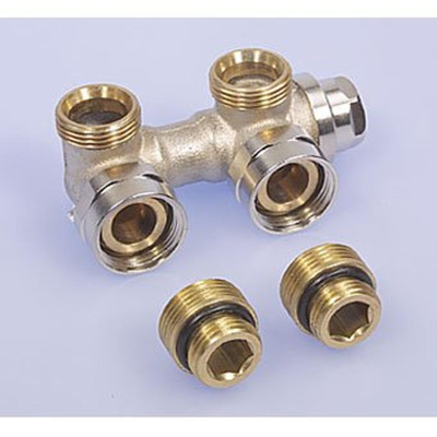 Heimeier Vekolux onderblok 1 pijps 1/2 50mm haaks voor radiator bi.dr.