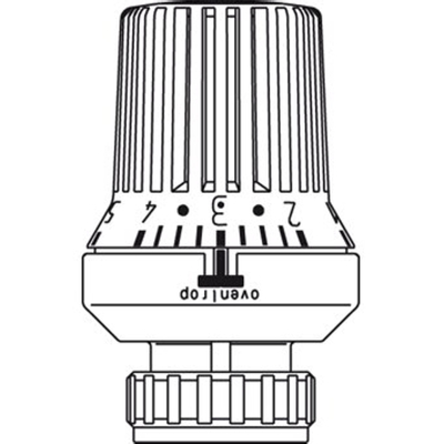 Oventrop thermostaatkop Uni DH Clicaansluiting zonder nulstand wit