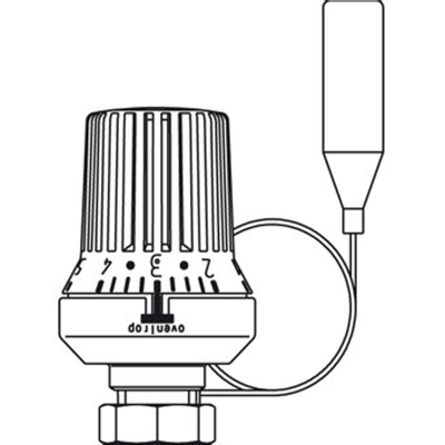 Oventrop thermostaatkop Uni XH voeler op afstand M30x1.5 cap. 5 m met nulstand wit