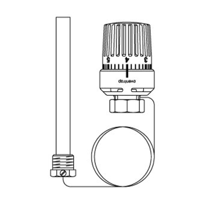 Oventrop Temperatuurregelaar met dompelvoeler M30x15 capillair 2 m 40 70°C