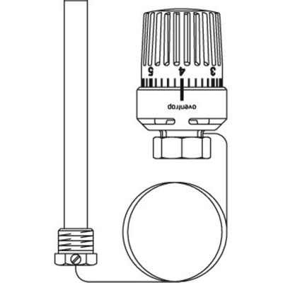 Oventrop Temperatuurregelaar met dompelvoeler M30x15 capillair 2 m 40 70°C