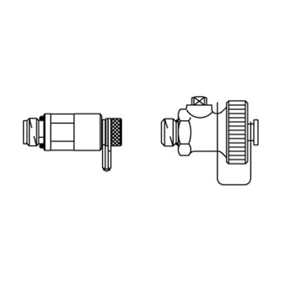 Oventrop meetnippels + afsluiter 1/4"