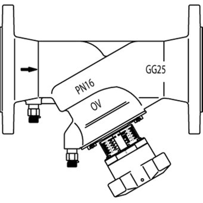 Oventrop Hydrocontrol Inregelafsluiter F DN 80 PN 16 Kvs = 12220 m3/h flensaansluiting