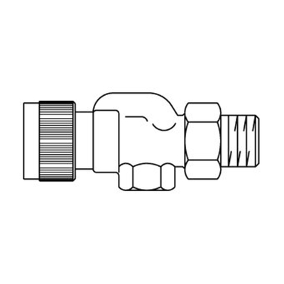 Oventrop Thermostatische radiatorafsluiter A 1/2 haaks verkeerd Kvs 0,95 m3 h