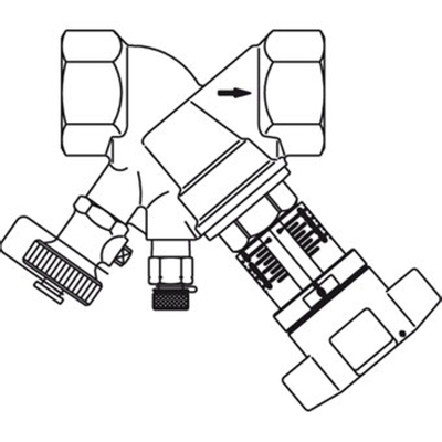 Oventrop Inregelafsluiter BRNS 1 DN25 PN25 Kvs = 889 m3/h binnendraad