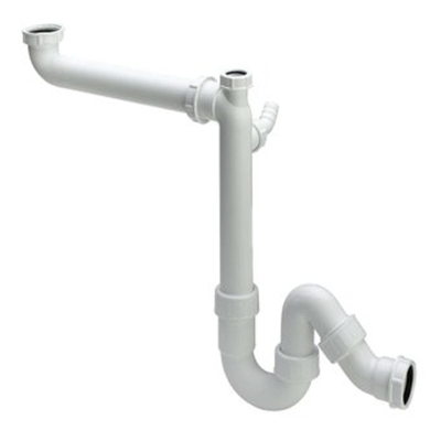 Viega hostaleen universeel sifon met wasmachine aansl met klemverbinding 6/4 x40mm ruimtebesparend