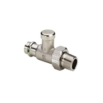 Viega Sanpress voetventiel SC brons haaks 15mmx1/2"