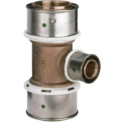 Viega Pexfit T-stuk verlopend brons 50x32x50mm
