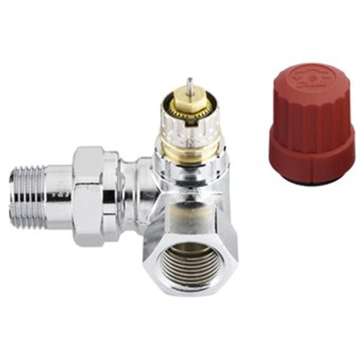Danfoss RA NC Thermostatische radiatorafsluiter 1/2 bi bu dubbel haaks rechts chroom