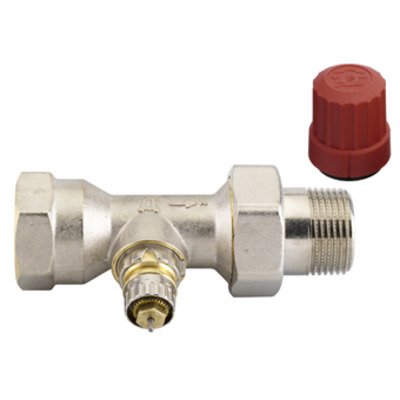 Danfoss radiatorafsluiter met voorinstelling 1 recht Kvs = 140 m3/h RA N25