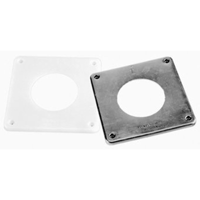 Burgerhout Kunststof muurplaat 125 mm 2 stuks PE zwart/wit