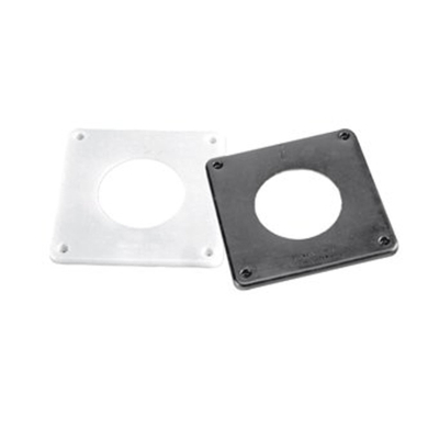 Burgerhout Kunststof muurplaat 125 mm 2 stuks PE zwart/wit