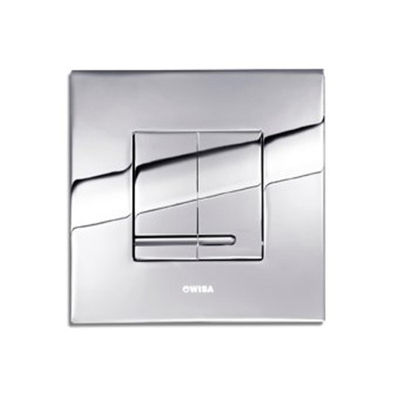 Wisa Delos Bedieningspaneel - vierkant - 16x16x1 - dualflush - kunststof - glans chroom