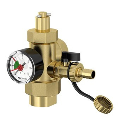 Flamco Flexcon aansluitgroep 1"(25mm) m. manometer