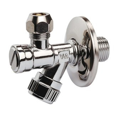 Raminex QCT EA beluchterkraan met controleerbare keerklep 1/2x3/4 met geíntegreerde tapkraan