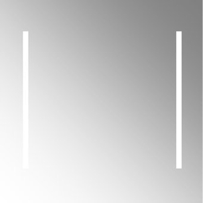 Plieger spiegel 80x80cm met geïntegreerde LED verlichting 2x verticaal