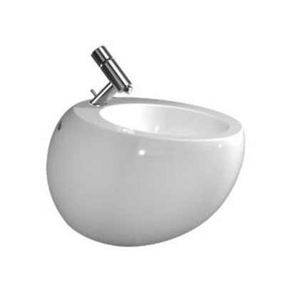 Laufen Alessi One wandbidet 58.5x39x35.5cm 1 kraangat incl. clou met gesloten zijden keramiek lcc-wit