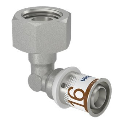 Uponor S-Press Plus Aqua pers SK-knie 90° Geberit 16mmx1/2bi