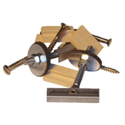 De Beer set schroeven, rubbers en boutjes voor wastafelconsoles