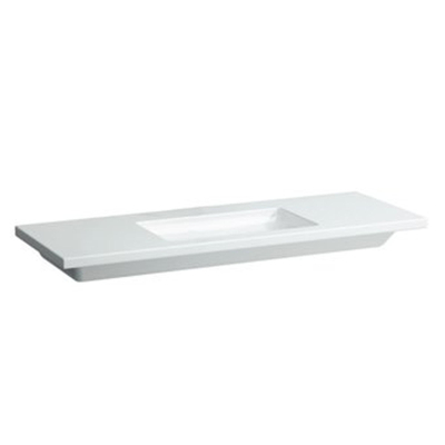 Laufen Living Square meubelwastafel 130x48x15cm zonder kraangat met overloop keramiek wit