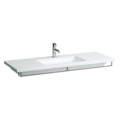 Laufen Living Square meubelwastafel 130x48x15cm 3 kraangaten met overloop keramiek wit