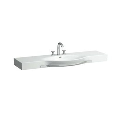 Laufen Palace meubelwastafel 150x51x16.5cm 1 kraangat met handdoekhouder keramiek wit