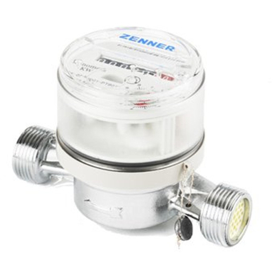 Raminex ETKD N watermeter ETKD N voorbereid impulsgever 1L/imp. Q3 4 130mm dn20 eenstraal droogloper voor koud water