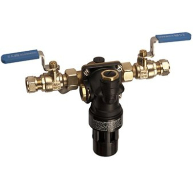 Raminex TBE STBA RAM terugstroombeveiliging klasse BA 15x15mm knel 205mm DN15 kiwa OUTLETSTORE