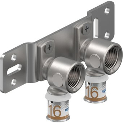 Uponor S-Press Plus Radi pers montageplaat 16mmx1/2bi niet draaibaar m. muurplaten HOH 50mm