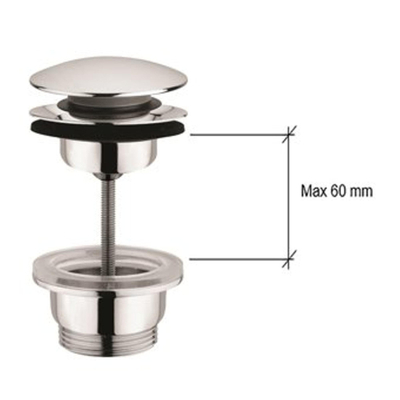 Plieger 2 in 1 design afvoerplug 1 1/4 chroom OUTLETSTORE