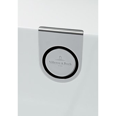 Villeroy & Boch badwaste met toevoer en overloop voor Oberon 2.0 chroom of wit TWEEDEKANS