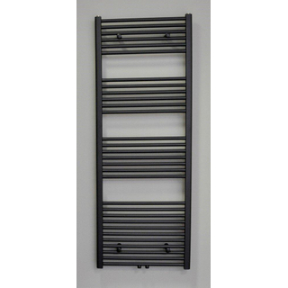 Sanicare middenaansluiting recht designradiator 160x60cm zwart mat