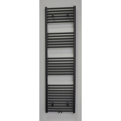 Sanicare middenaansluiting recht designradiator 160x45cm zwart mat