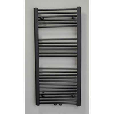 Sanicare recht middenaansluiting recht designradiator 120x60cm zwart mat