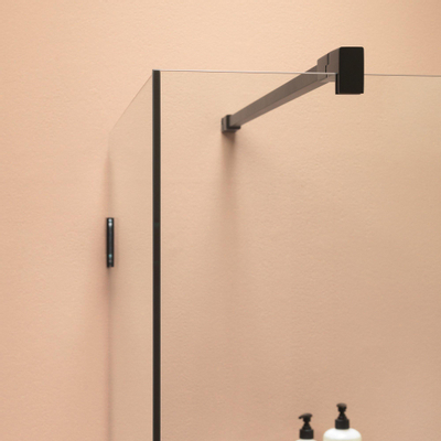 Sealskin I AM Walk in type A3 (divider) 900mm mat zwart 8mm helder veiligheidsglas met antikalk