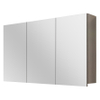 Differnz kast 100x60x15cm 3 deuren met spiegel MDF Grijs eiken SW159453