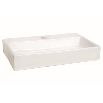 Differnz keramisch fontein 38x7x24cm 1 kraangat wit-krom- OUTLETSTORE